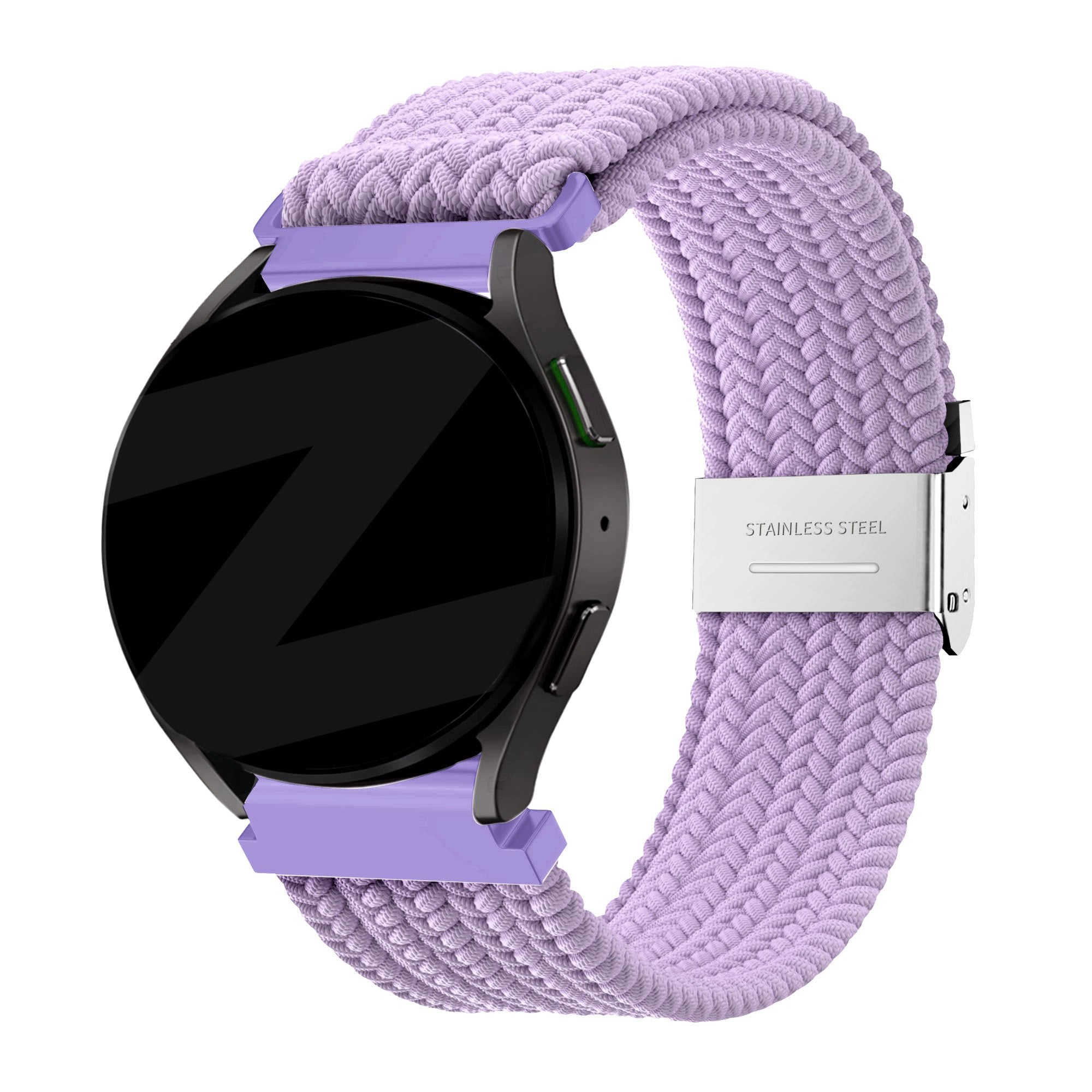 Bandz Garmin Forerunner 55 Gewebtes Nylonarmband (Hell Lila)