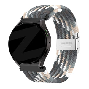 Bandz Bracelet nylon tressé Garmin Vivomove HR (mandala noir)