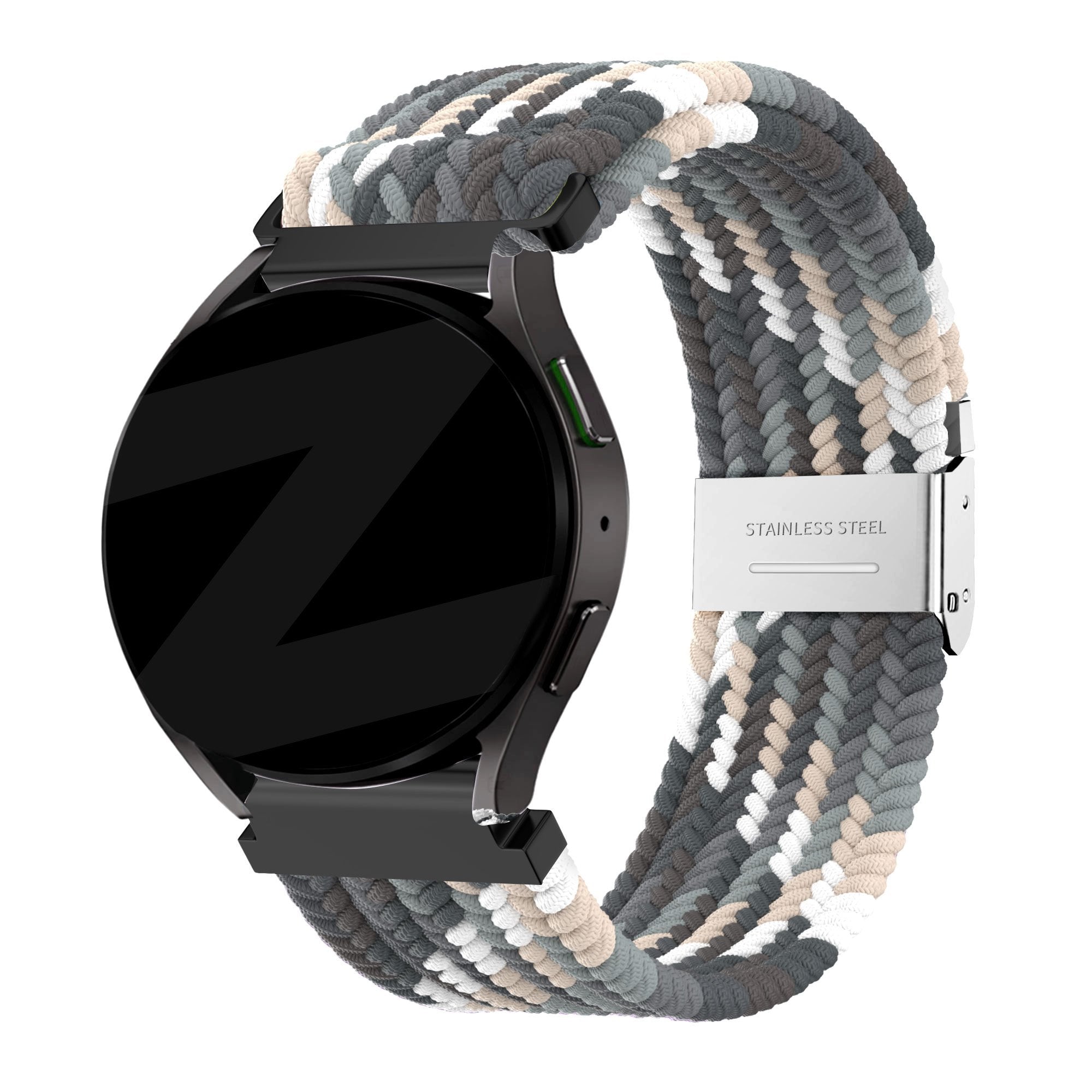 Bandz Garmin Vivomove HR Gewebtes Nylonarmband (Mandala Schwarz)