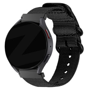 Bandz Amazfit Bip 6 Nylon Strap with Buckle (Black)