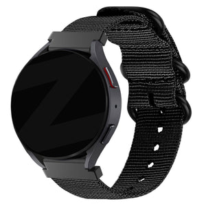 Bandz Huawei Watch GT 7 - 46mm Buckled Nylon Strap (Black)