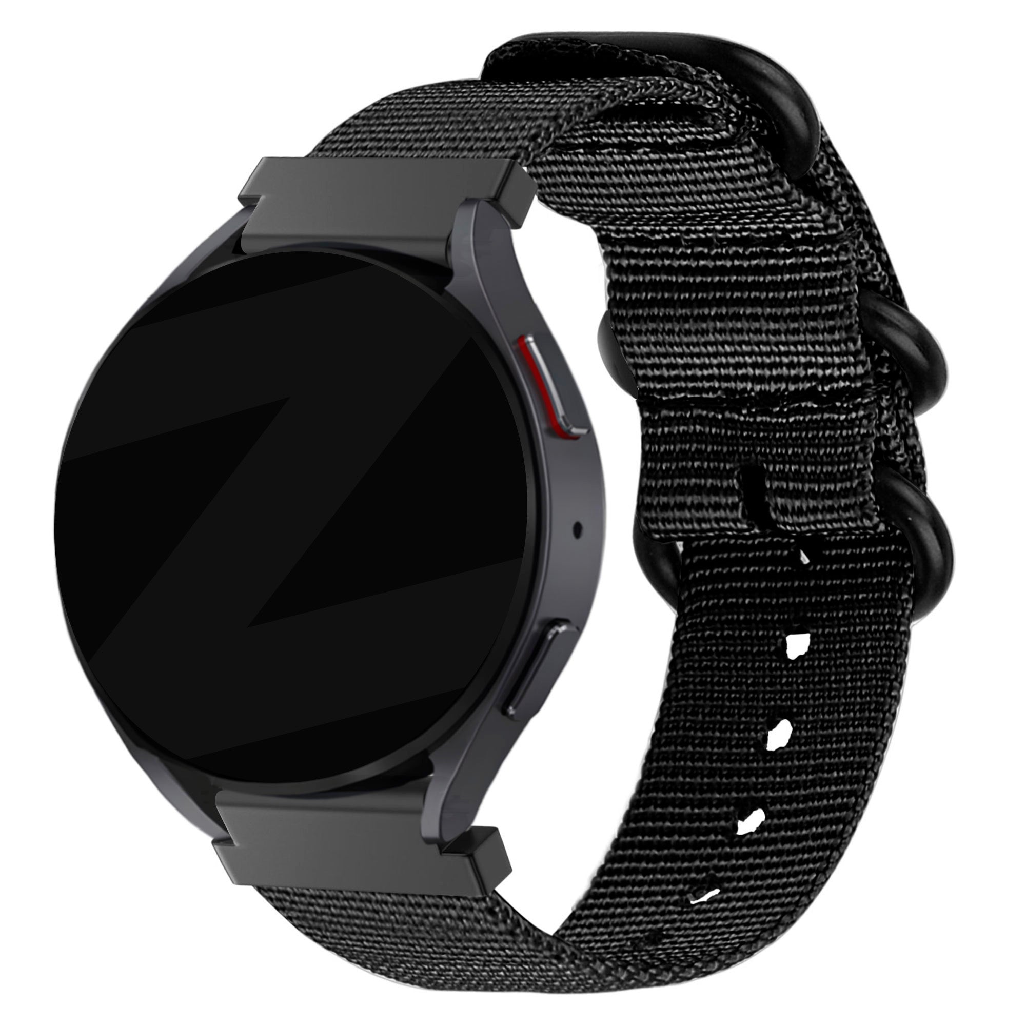 Bandz Garmin Vivomove Trend Nylonarmband mit Schnalle (Schwarz)
