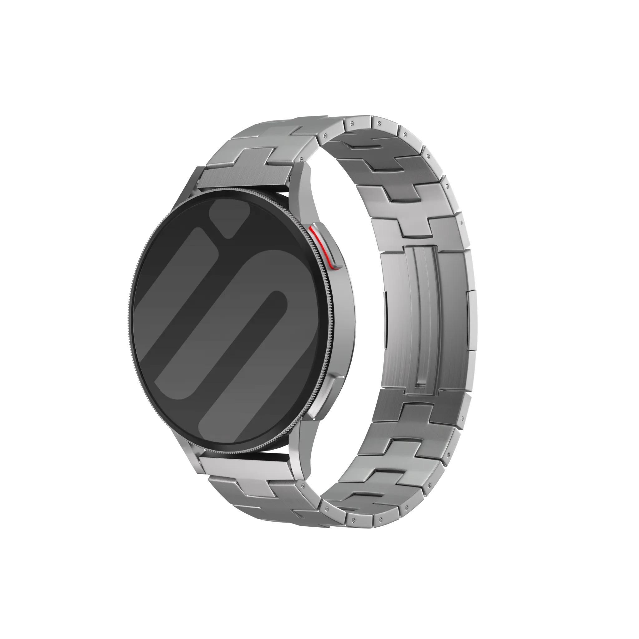 Bracelet titane granulé Amazfit GTR 4 (boucle plate) (argent)