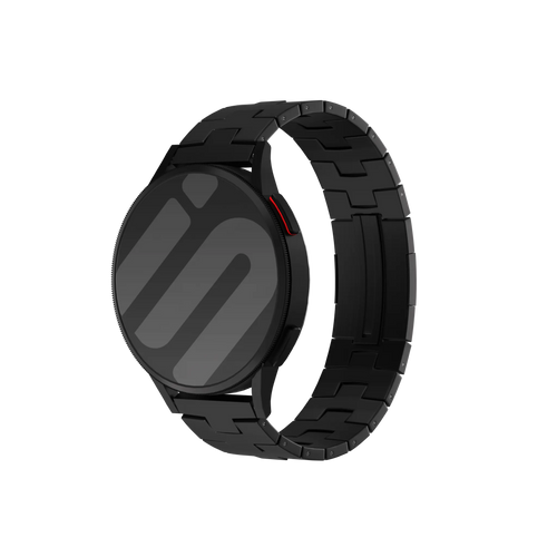 Gard Pro Health Smartwatch 3 - 48mm Gebürstetes Titanarmband (Flache Schließe) (Schwarz)