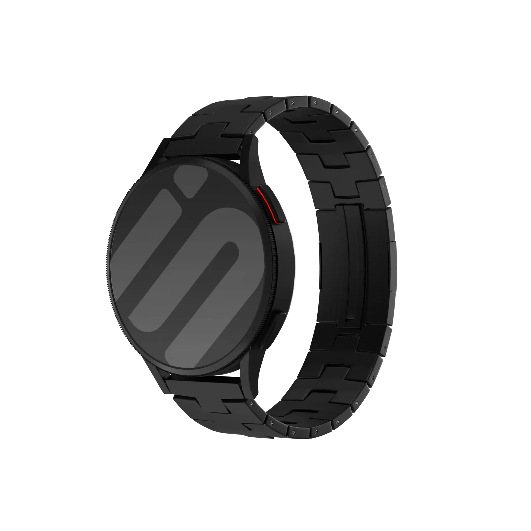 Huawei Watch Ultimate Titan-Grain-Armband (flacher Verschluss) (Schwarz)