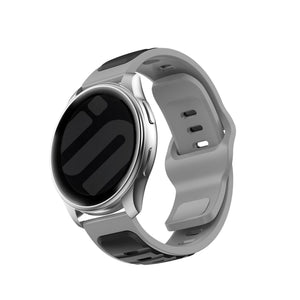 Samsung Galaxy Watch Fe Outdoor -Duo Silikonarmband (schwarz/grau)
