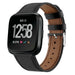 Fitbit Versa Lederarmband (Schwarz)