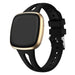 Fitbit Sense 2 Luxus Silikonarmband (Schwarz)