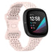 Bracelet silicone avec motif Fitbit Sense (rose clair)