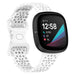 Bracelet silicone avec motif Fitbit Sense (blanc)
