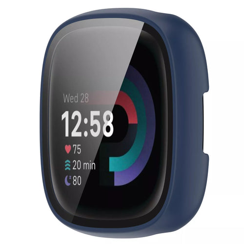 Fitbit Versa 4 / Sense 2 Hartschale mit Glass (Blau)