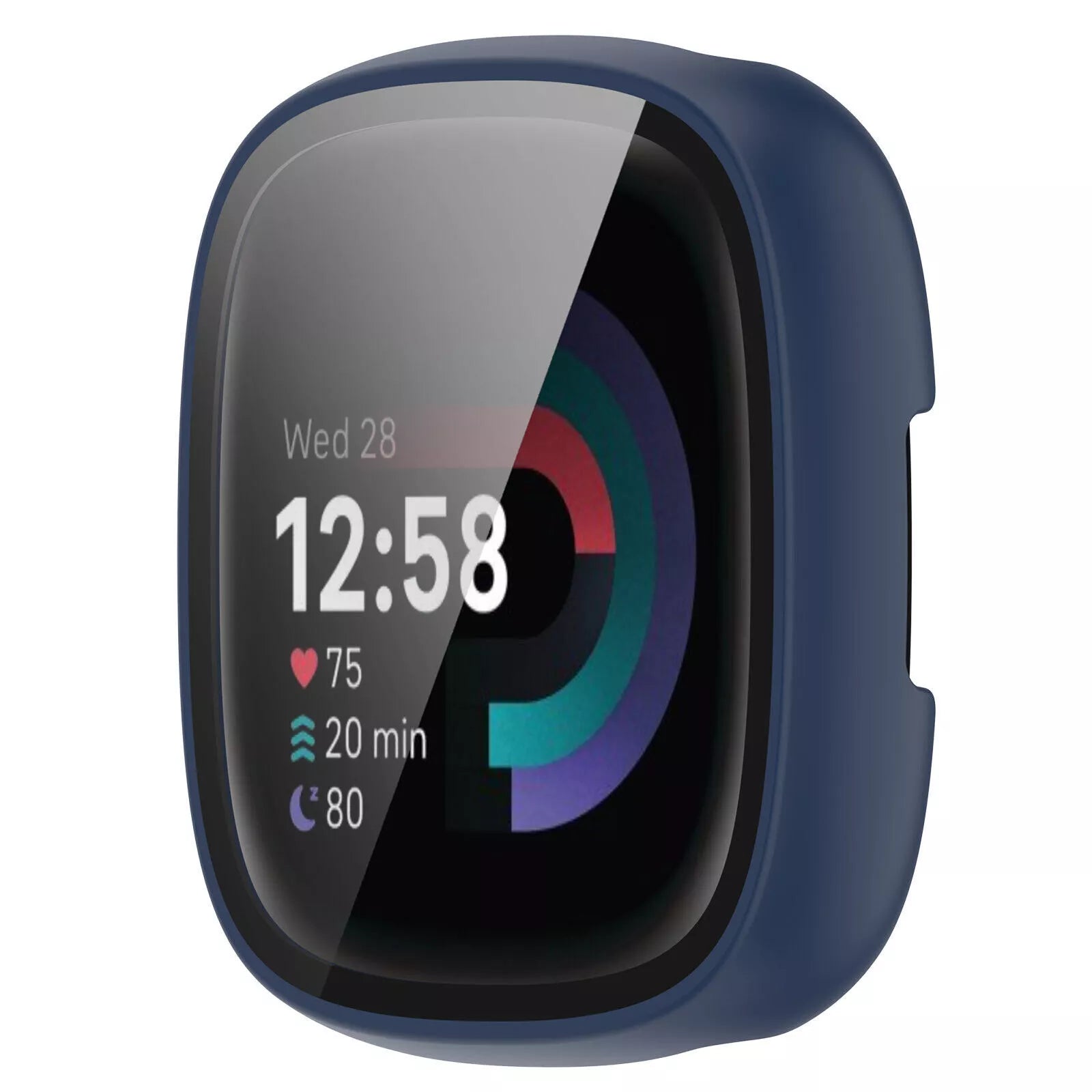 Fitbit Versa 4 / Sense 2 Hartschale mit Glass (Blau)