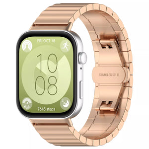 Huawei Watch Fit 4 Luxuriöses Metalarmband (Roségold)