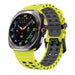 Samsung Galaxy Watch Ultra wave siliconen bandje (lime/donkergrijs)