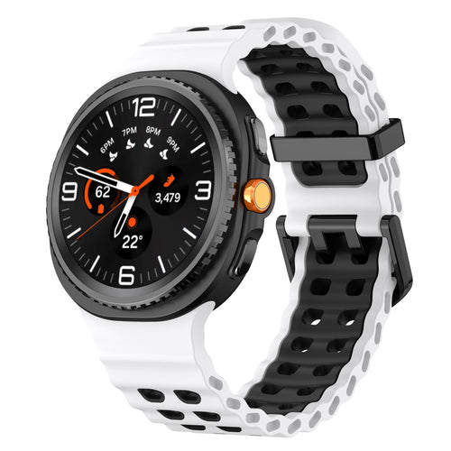 Bracelet Ocean Samsung Galaxy Watch 8 - 44mm (blanc/noir)