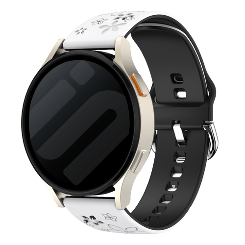 Coros Apex 42mm Flower Silicone Strap (White/Black)