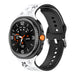 Bracelet silicone avec fleurs Samsung Galaxy Watch 8 Classic (blanc/noir)