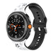 Samsung Galaxy Watch 8 - 44mm Silikonarmband mit Blumenmuster (Weiß/Schwarz)