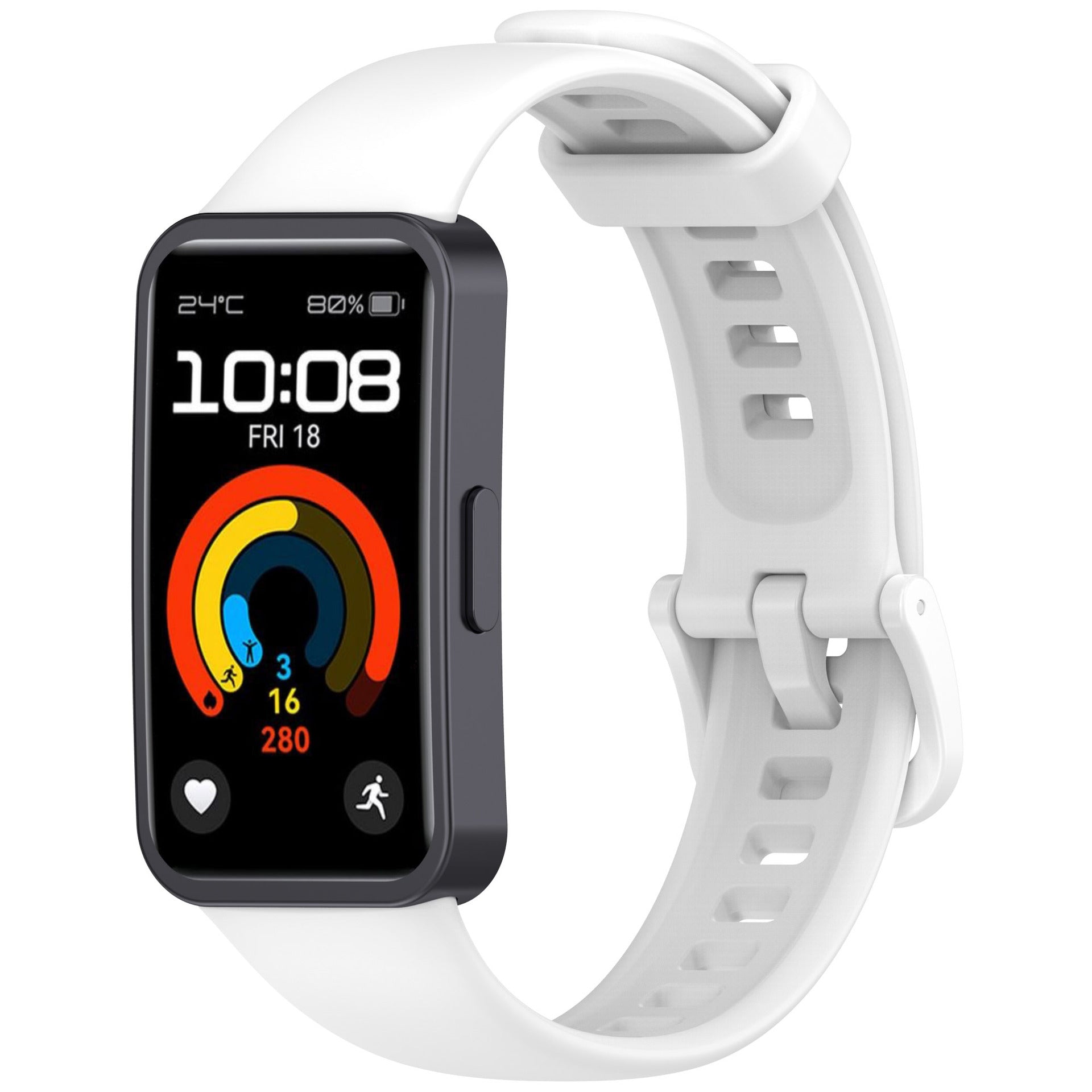 Bracelet silicone classique Huawei Band 10 (blanc)
