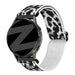 Bandz Oozoo Smartwatch 20mm Elastische nylon band (white leopard)