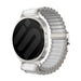 Samsung Galaxy Watch 9 - 40mm Outdoor Nylonarmband mit P-Schnalle (Weiß mit Silber)