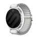 Samsung Galaxy Watch 8 - 44mm Outdoor Nylonarmband mit P-Schnalle (Weiß mit Silber)