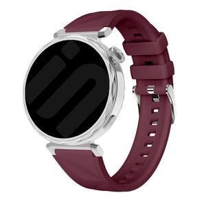 OnePlus Watch 3 - 43mm Premium Silikonarmband (Weinrot)