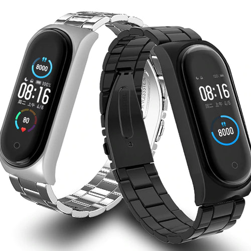 Bracelet acier Xiaomi Mi Band 6 (noir)