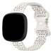 Fitbit Versa 4 gemustertes Silikonarmband (Sandrosa)