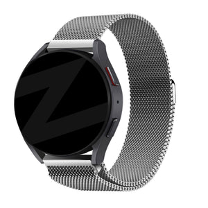 Bandz Garmin Forerunner 570 - 47mm Milanese Loop Armband (Silber)