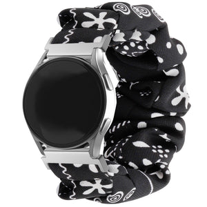 Samsung Galaxy Watch 42mm Scrunchie Armband (Schwarze Mischung)