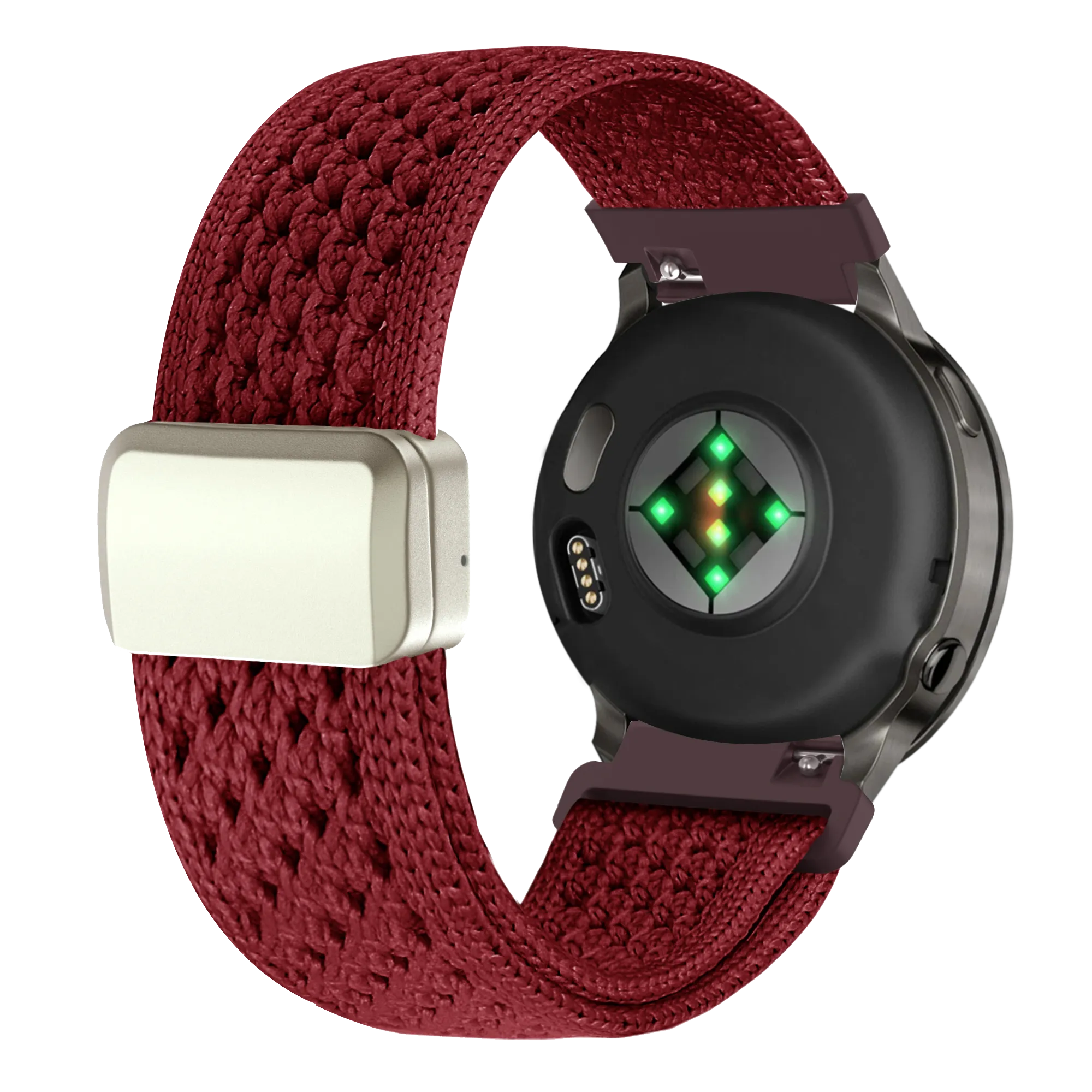 Bandz Garmin Bounce 2 Vintage Nylon Strap (Wine Red)