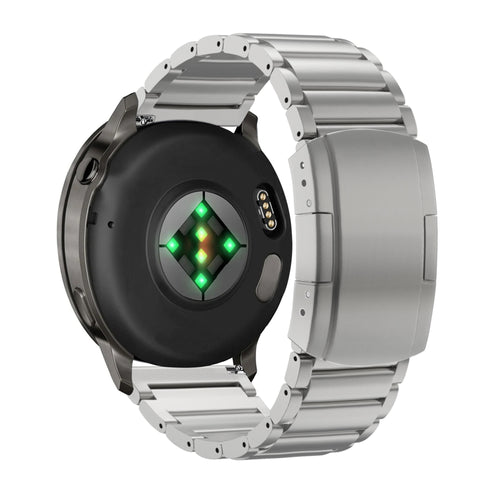 Bandz Garmin Vivomove Style Titanium Link Strap (Silver)