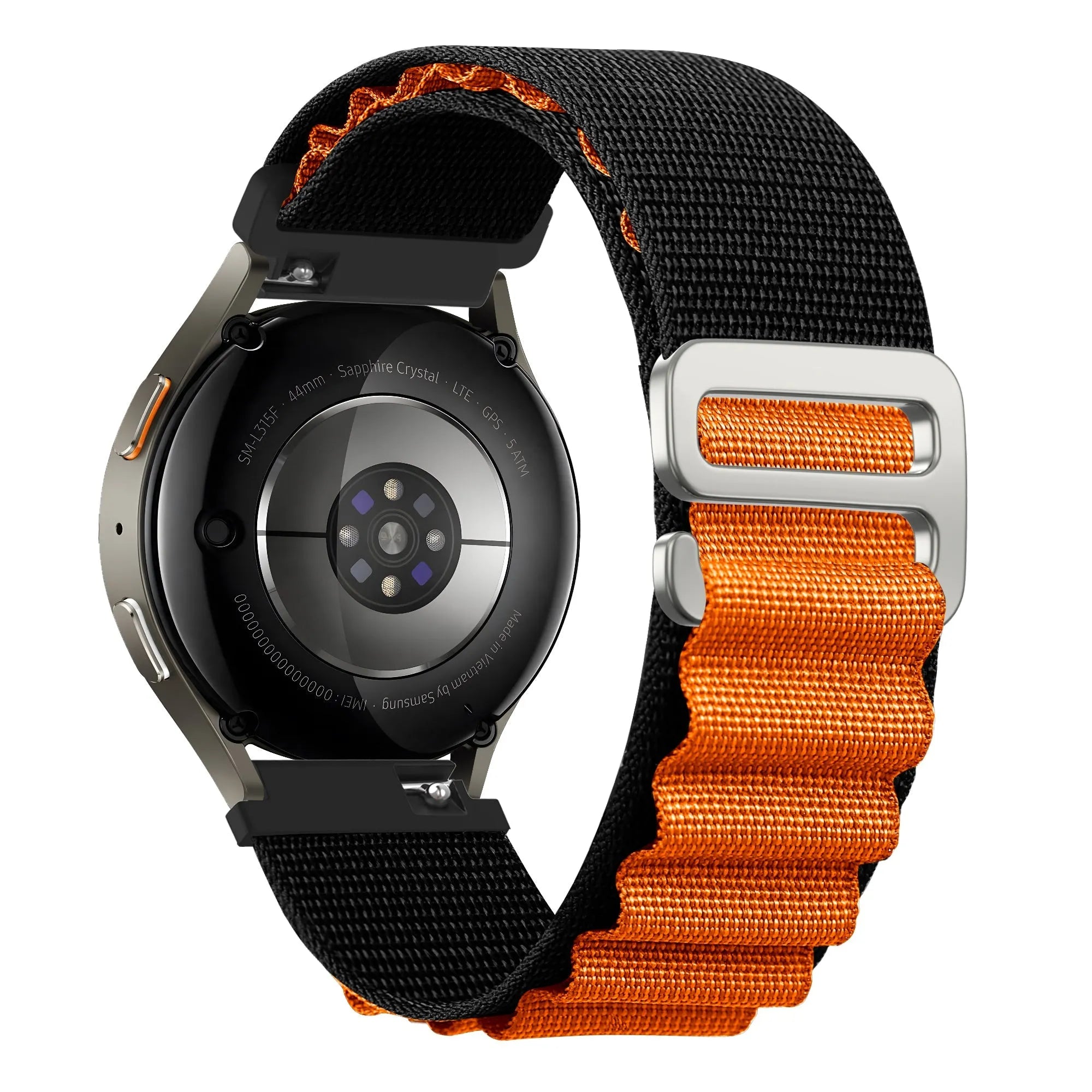 Bandz Amazfit GTS 3 Alpine Nylon Strap (Black/Orange)