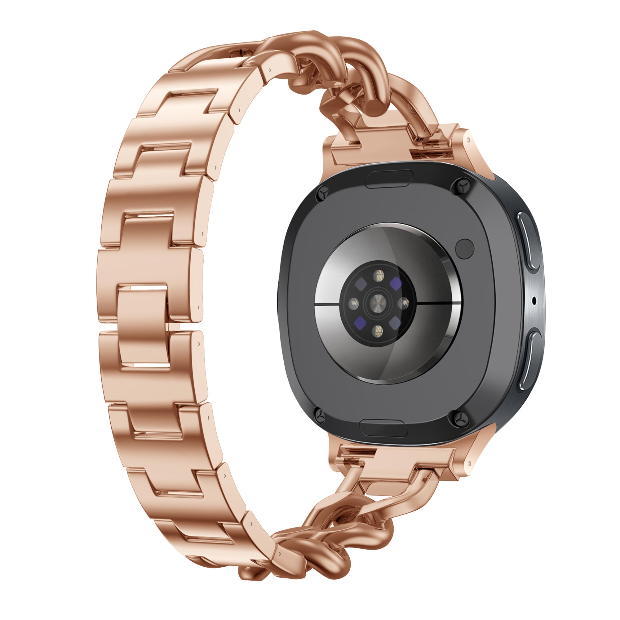 Bracelet acier chaîne Samsung Galaxy Watch 8 Classic (rose-doré)