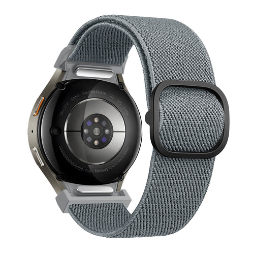 Bandz Samsung Galaxy Watch FE Elastisches Armband 'Easy Fit' (Grau/Blau)