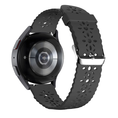 Bandz Amazfit Active 3 Premium Patterned Silicone Strap (Black)