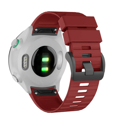 Bandz Garmin Fenix 8 Pro - 47mm Buckled Silicone Strap (Red)
