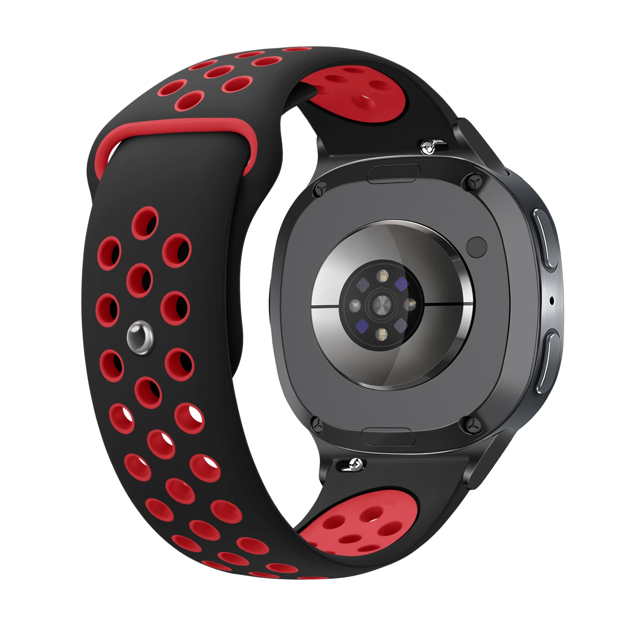 Samsung Galaxy Watch 8 - 40mm Sportarmband (Schwarz/Rot)