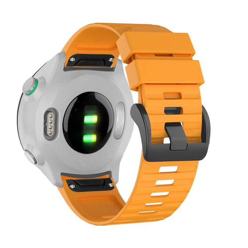 Bandz Garmin Forerunner 945 siliconen band met gesp (oranje)