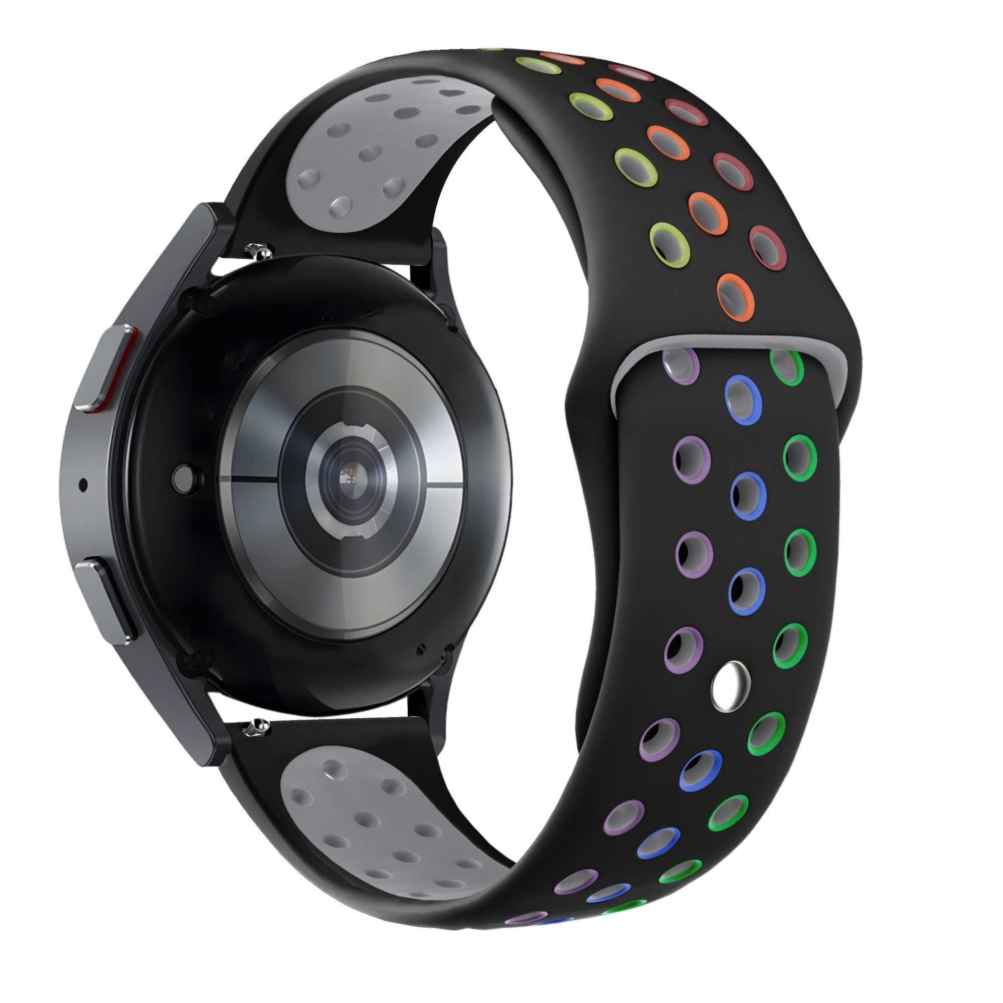 Bandz Amazfit Active 3 Premium Sport Strap 'Deluxe' (Black/Colourful)