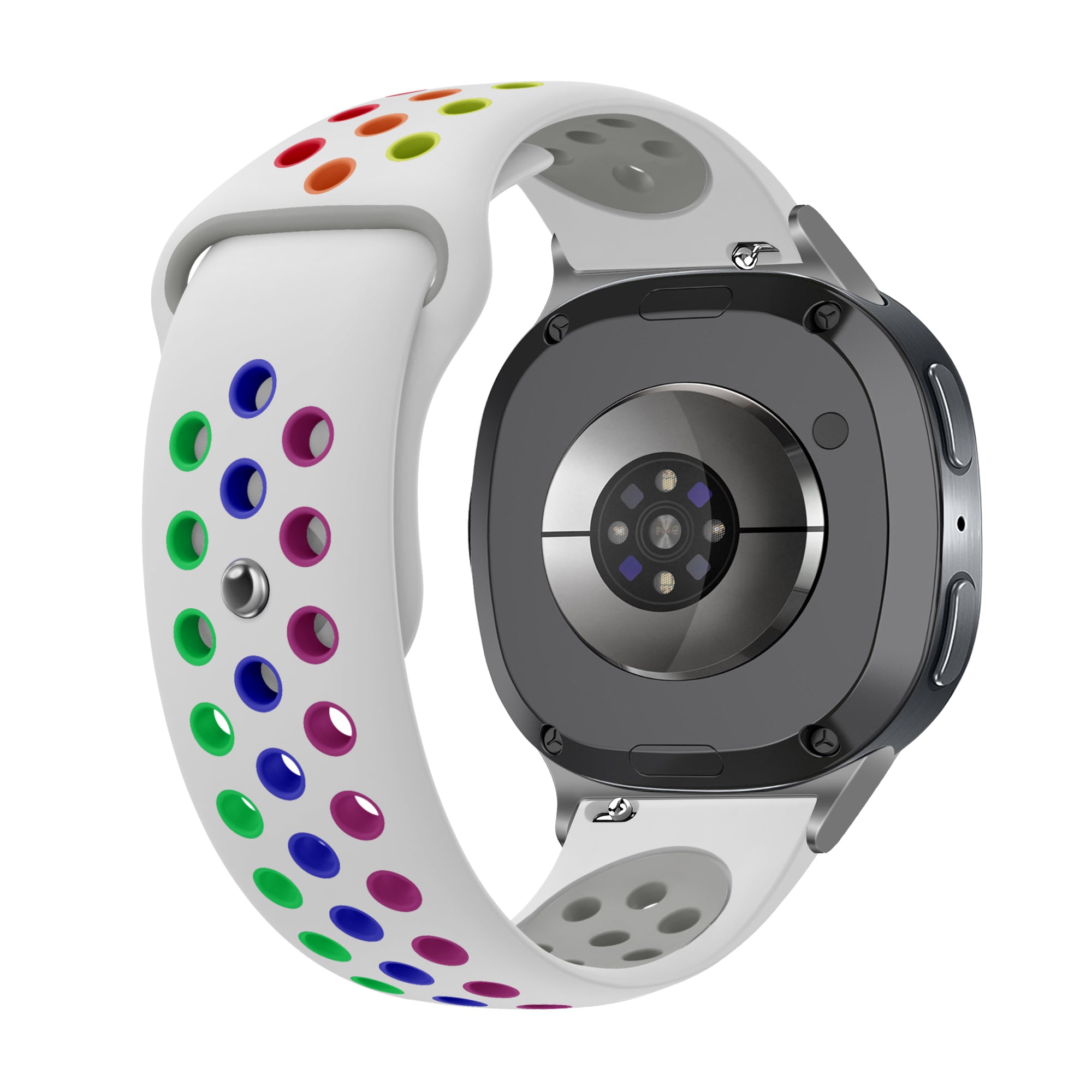 Samsung Galaxy Watch 8 - 44mm Sportarmband ( Weiß/Mehrfarbig)