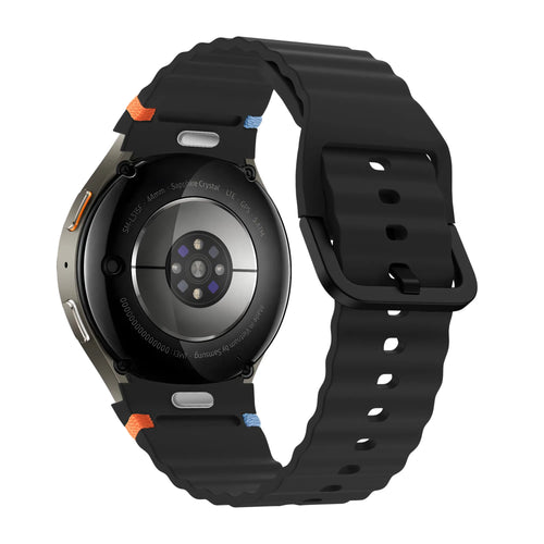 Bandz Samsung Galaxy Watch 5 Pro Wave-Armband 'Easy Fit' (Schwarz)