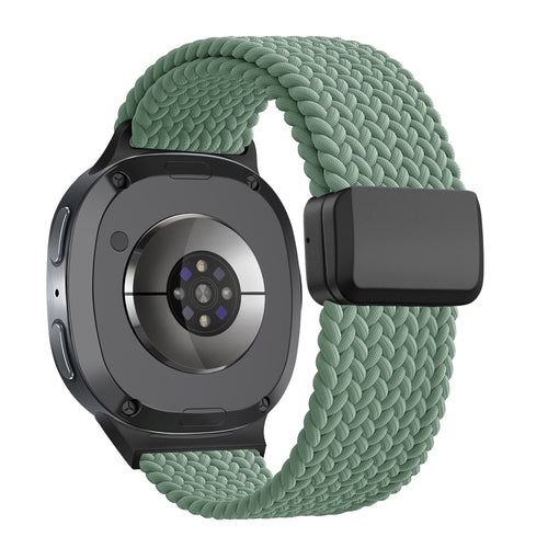 Bandz Samsung Galaxy Watch 8 Classic magnetisch geweven bandje (dennengroen)