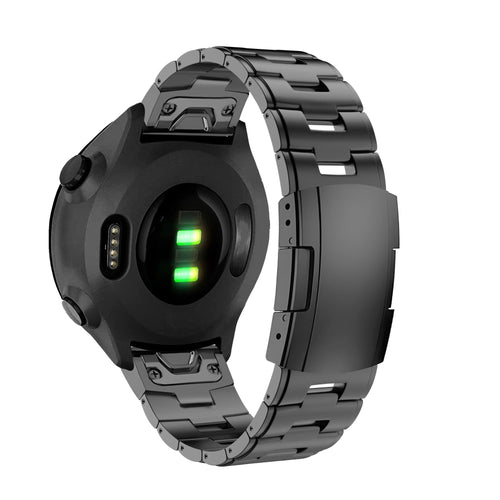 Bandz Garmin Forerunner 935 titanium schakel band (grijs)