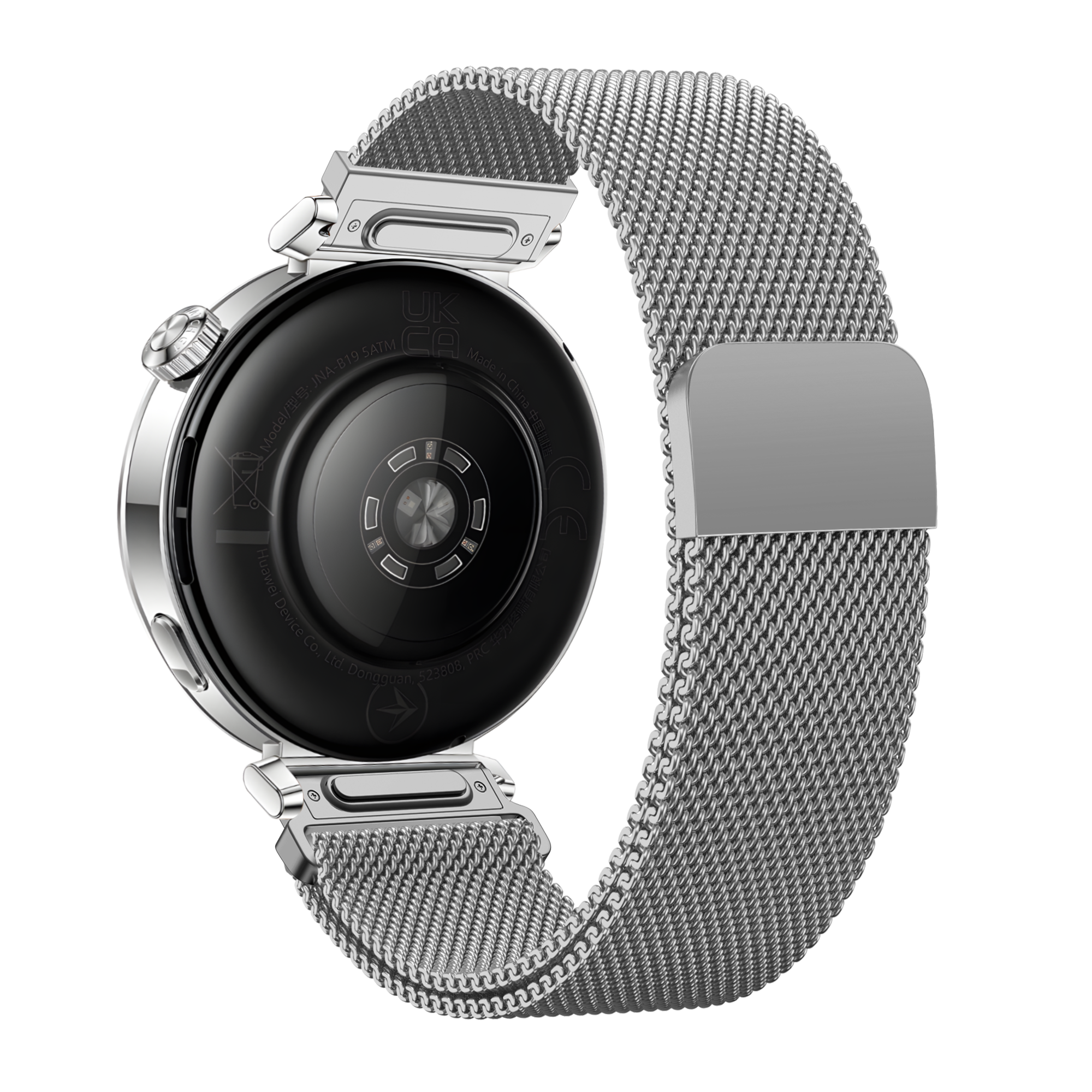 Bandz Withings Steel HR - 36mm Milanese Armband 'Easy fit' (Silber)