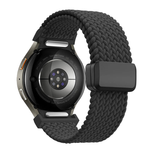 Bandz Samsung Galaxy Watch 7 - 44mm Braided Strap 'Easy Fit' (Black)