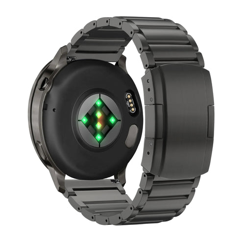 Bandz Garmin Vivoactive 3 Titanium Link Strap (Black)