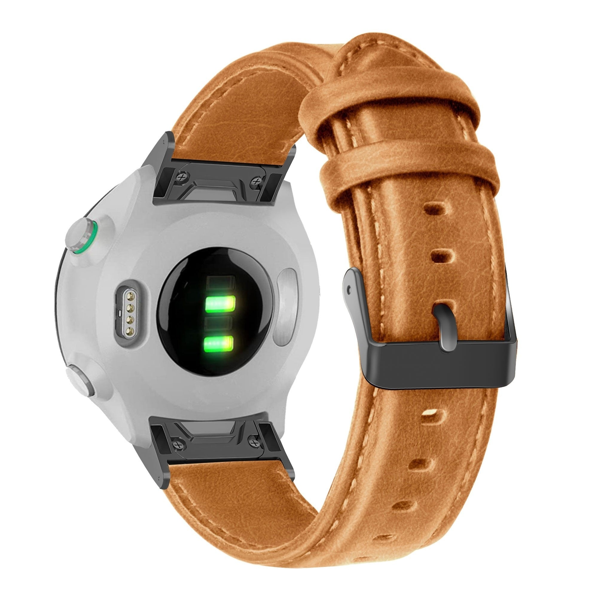 Bandz Garmin Quatix 8 Pro - 47mm Leather Strap 'Classic' (Brown)