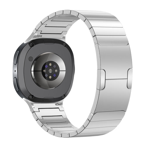 Bandz Samsung Galaxy Watch 8 Classic titanium band 'One Bead' (zilver)